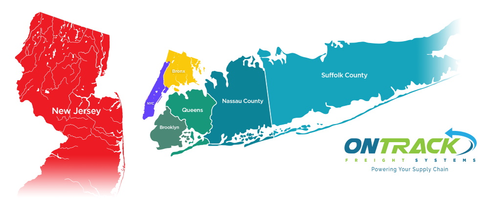 NYC, Long Island and New Jersey Trucking Company - Freight Shipping Service Area